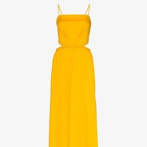 JOHANNA ORTIZ Ancient Sunrise Cutout Bow-Detaied Maxi Dress - Yellow Size Small